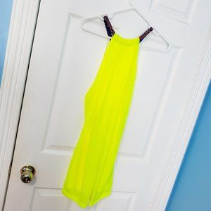 PITUSA Aegean Mini Cover Up Dress in NEON